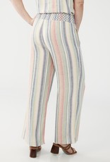 French Dressing Jeans FDJ 2692793 Pull On Ankle Wide Leg Pant with Vertical Stripes