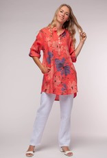 Linen Luv Linen Luv 3/4 Sleeve Tunic W/ Buttons TP1074