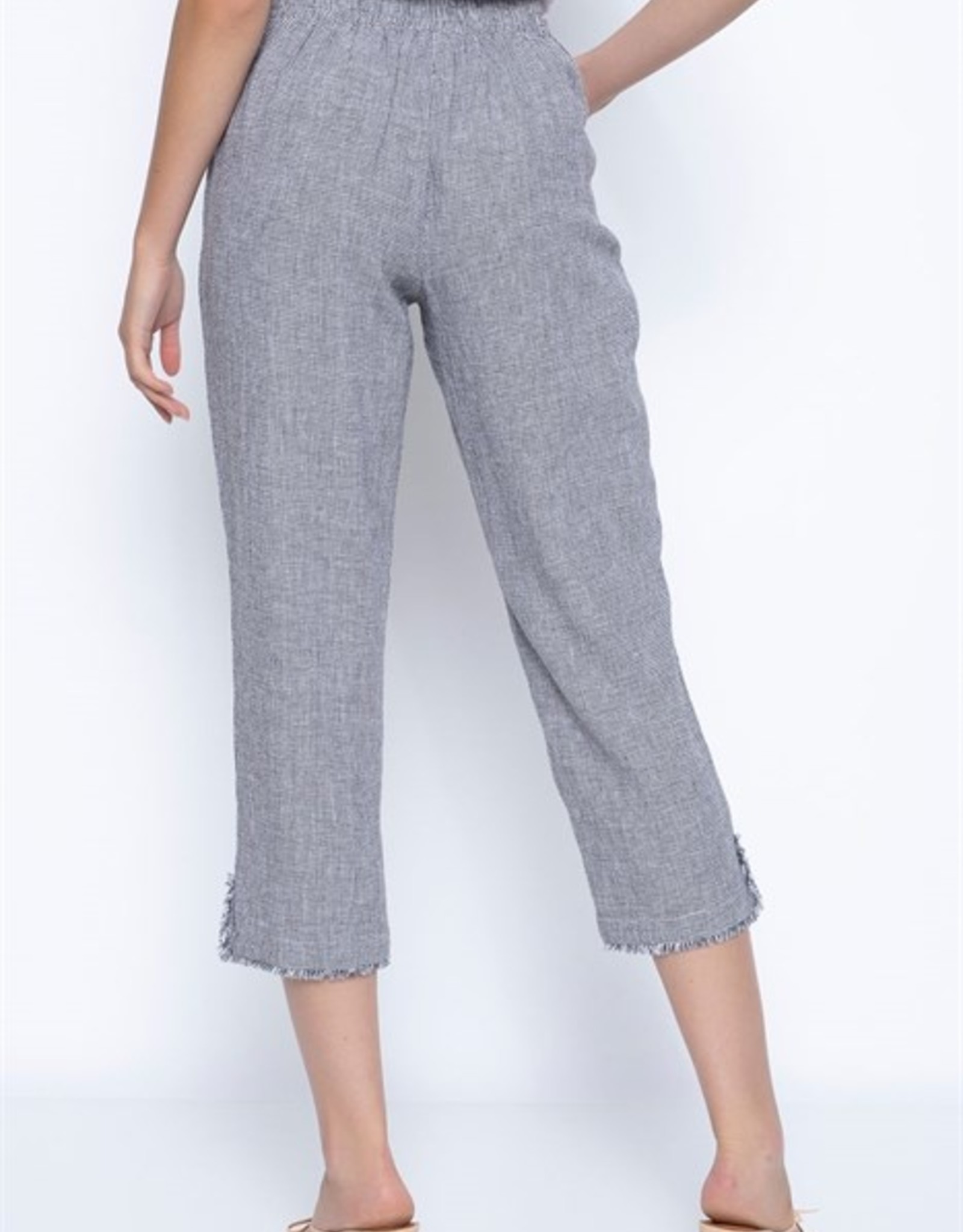 Picadilly Picadilly EM964ZD Fringed Trim Pant with Pockets