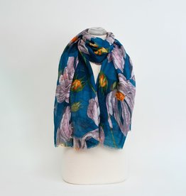 Caracol Caracol lightweight colourful flower print scarf 6149