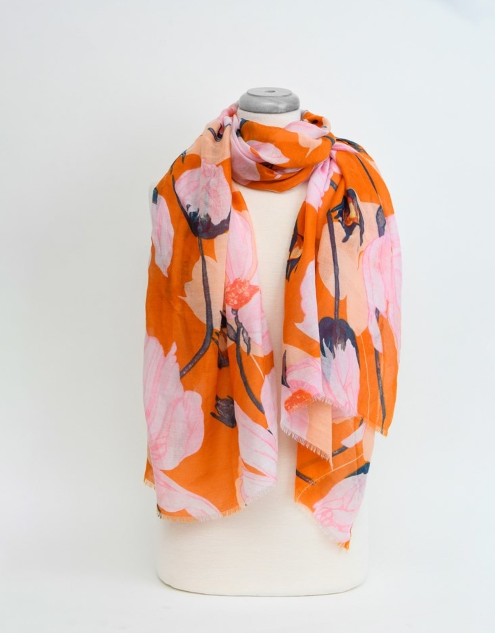Caracol Caracol lightweight colourful flower print scarf 6149