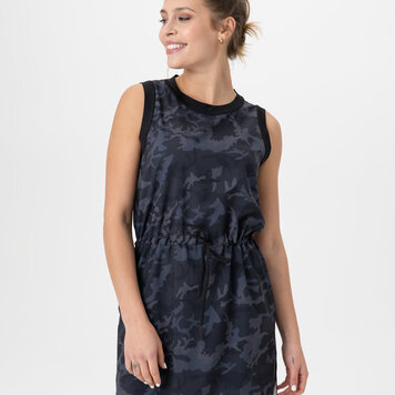 Renuar Renuar R4316HL Sleeveless Active Wear Dress With Drawstring Waist and Pockets