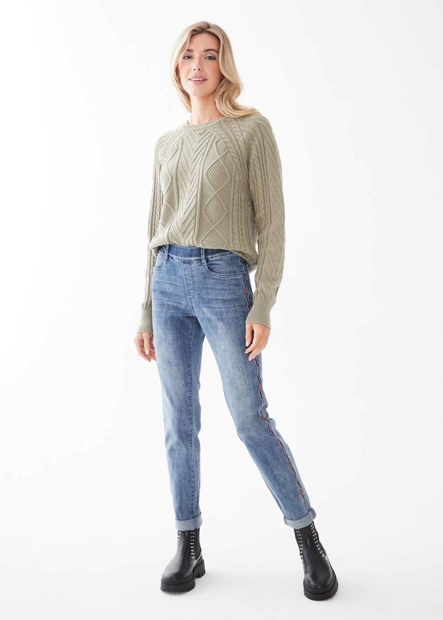 Elastic waist slim-leg capris, FDJ French Dressing