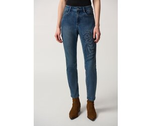 Joseph Ribkoff - Embroidered Denim Capris