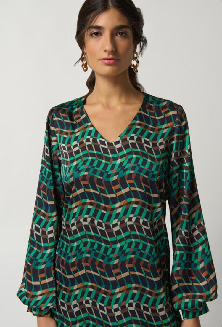 Joseph Ribkoff Joseph Ribkoff Satin A-Line Dress 233272