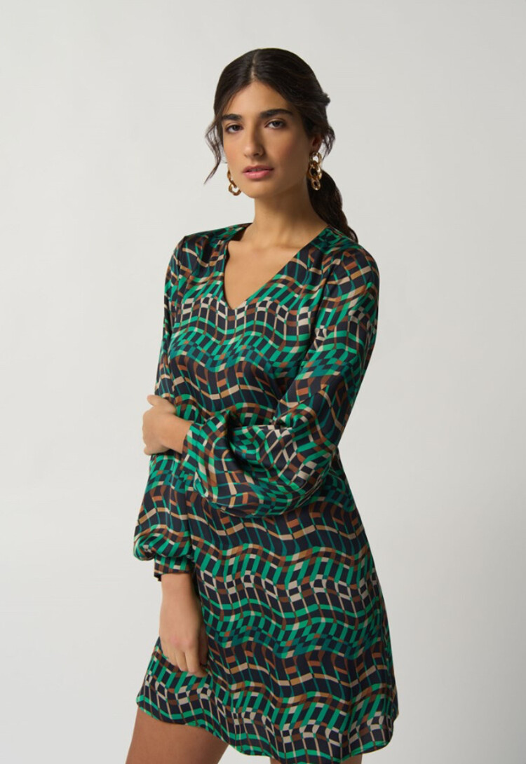 Joseph Ribkoff Joseph Ribkoff Satin A-Line Dress 233272