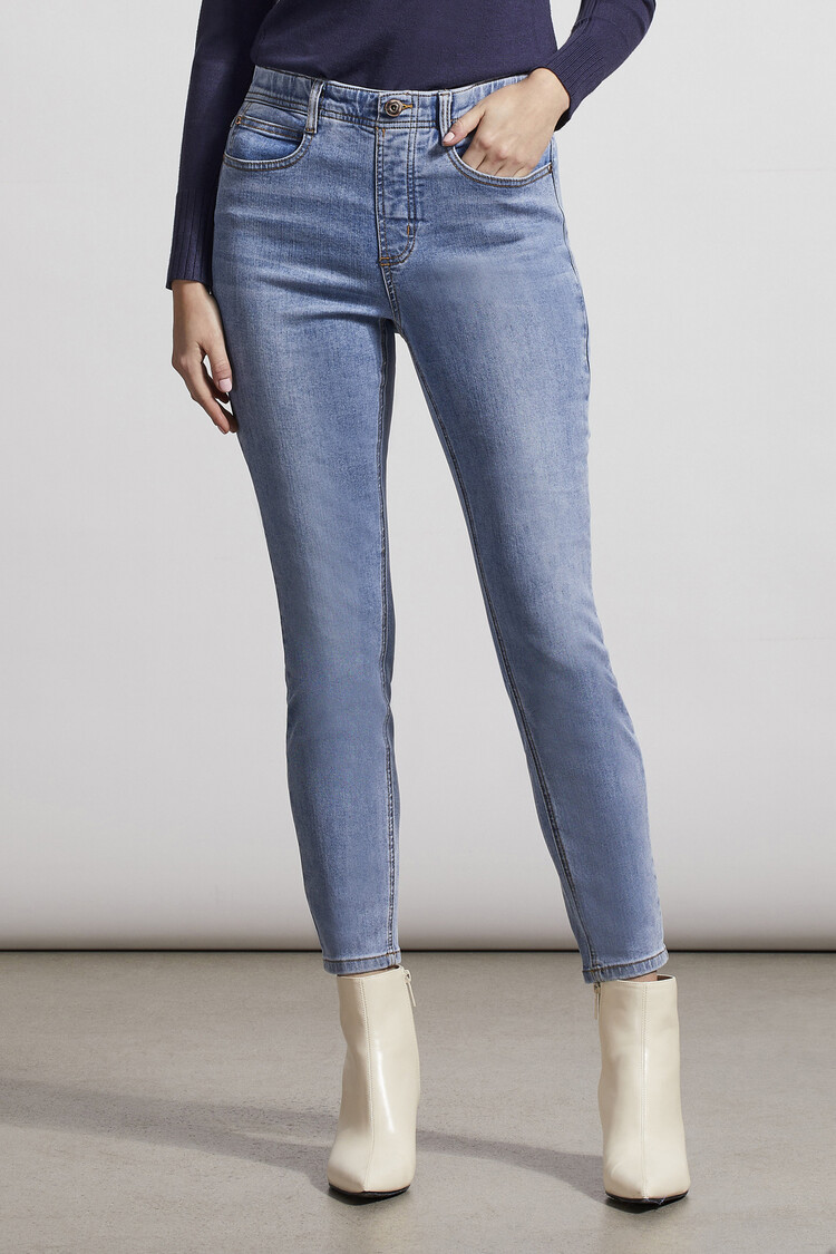 Tribal Tribal 7109O Audrey Mid Rise Icon Pull On Skinny Ankle Jeans