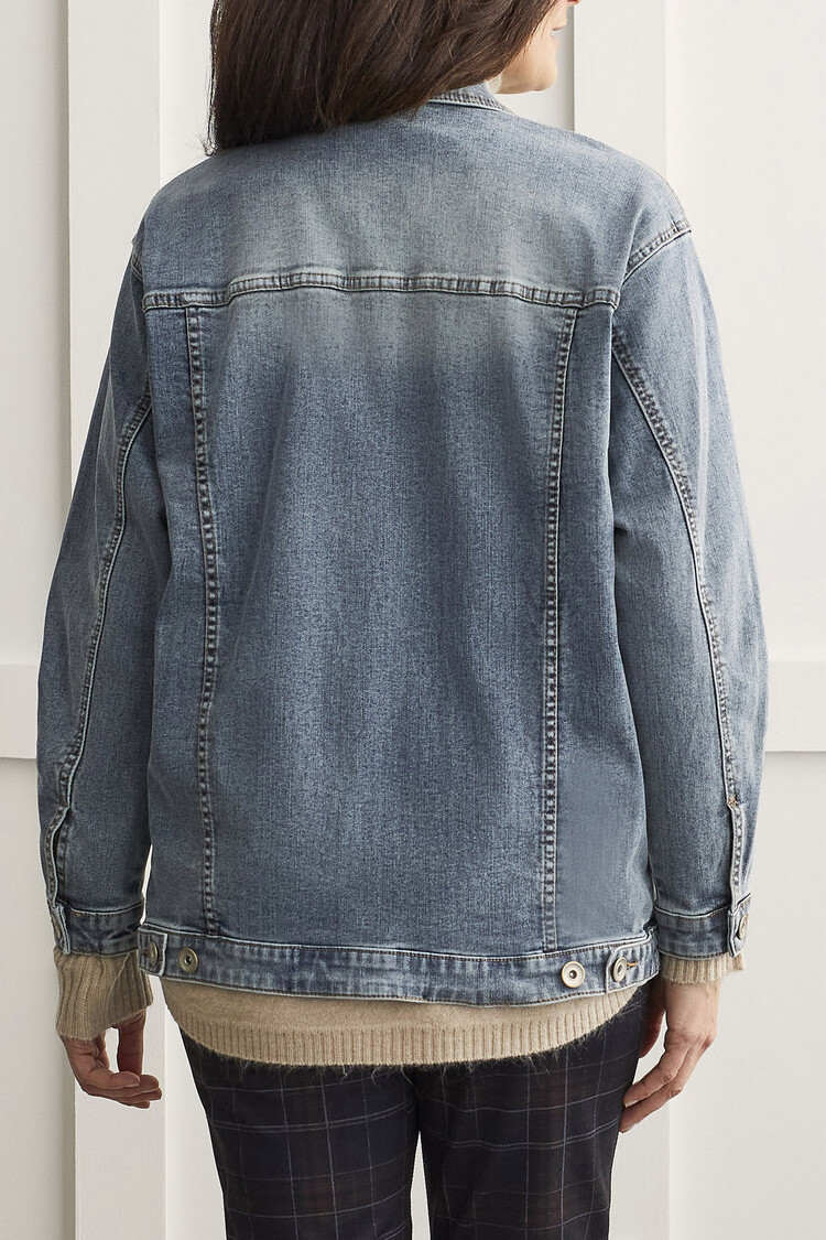 Tribal Tribal Girlfriend Denim Jacket W/ Pockets 7945O