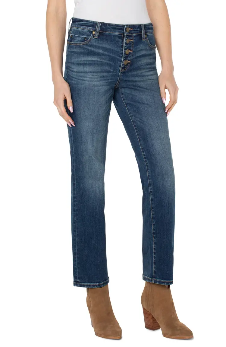 Liverpool Liverpool Kennedy Straight Jean W/ Exposed Button Fly LM3134VK