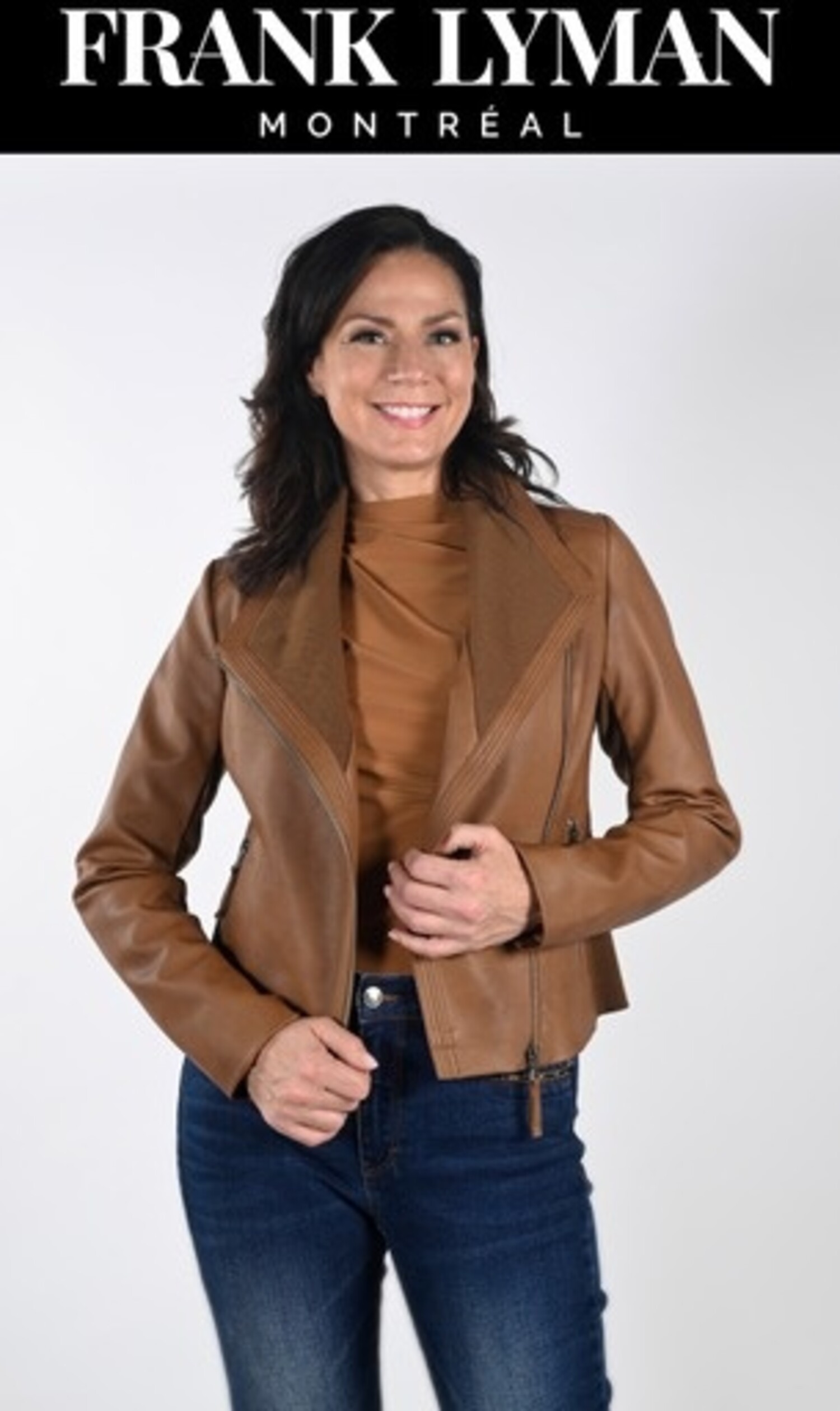 Frank lyman leather best sale jacket
