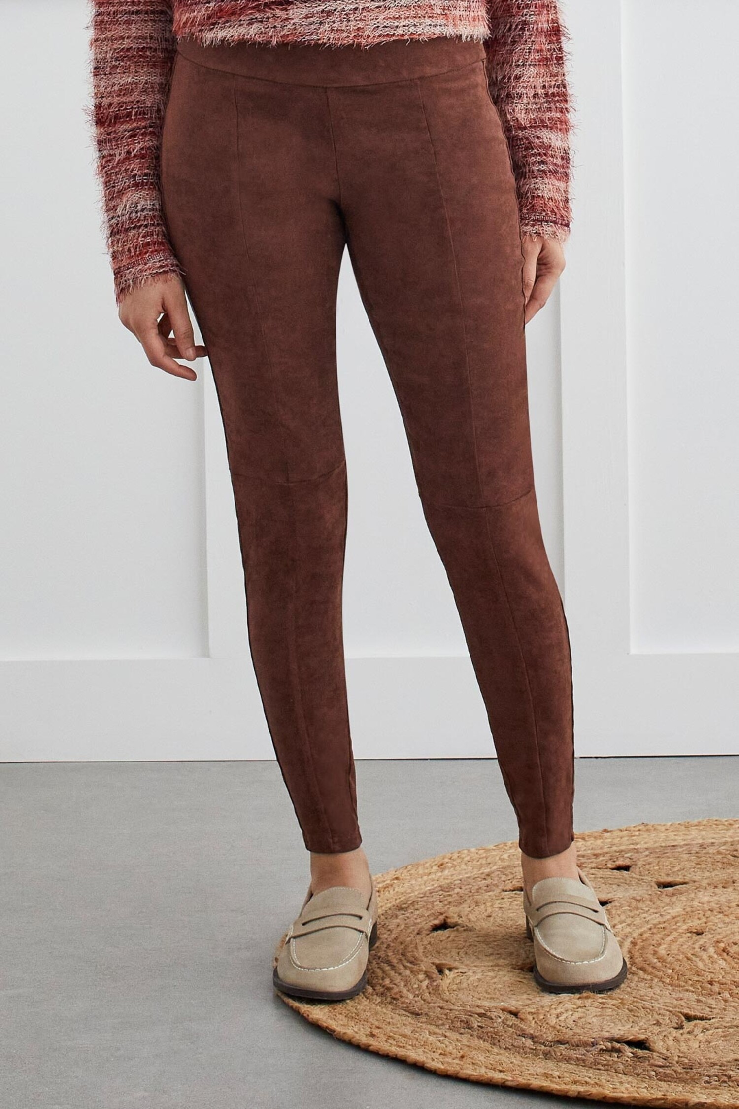 Tribal 1485O Pull On Faux Suede Leggings - Main Street Clothing Company