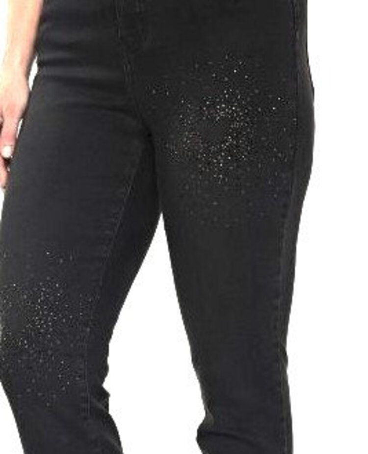 Frank Lyman Frank Lyman Woven Denim Pant W/ Fancy Jewel Detail 234127U