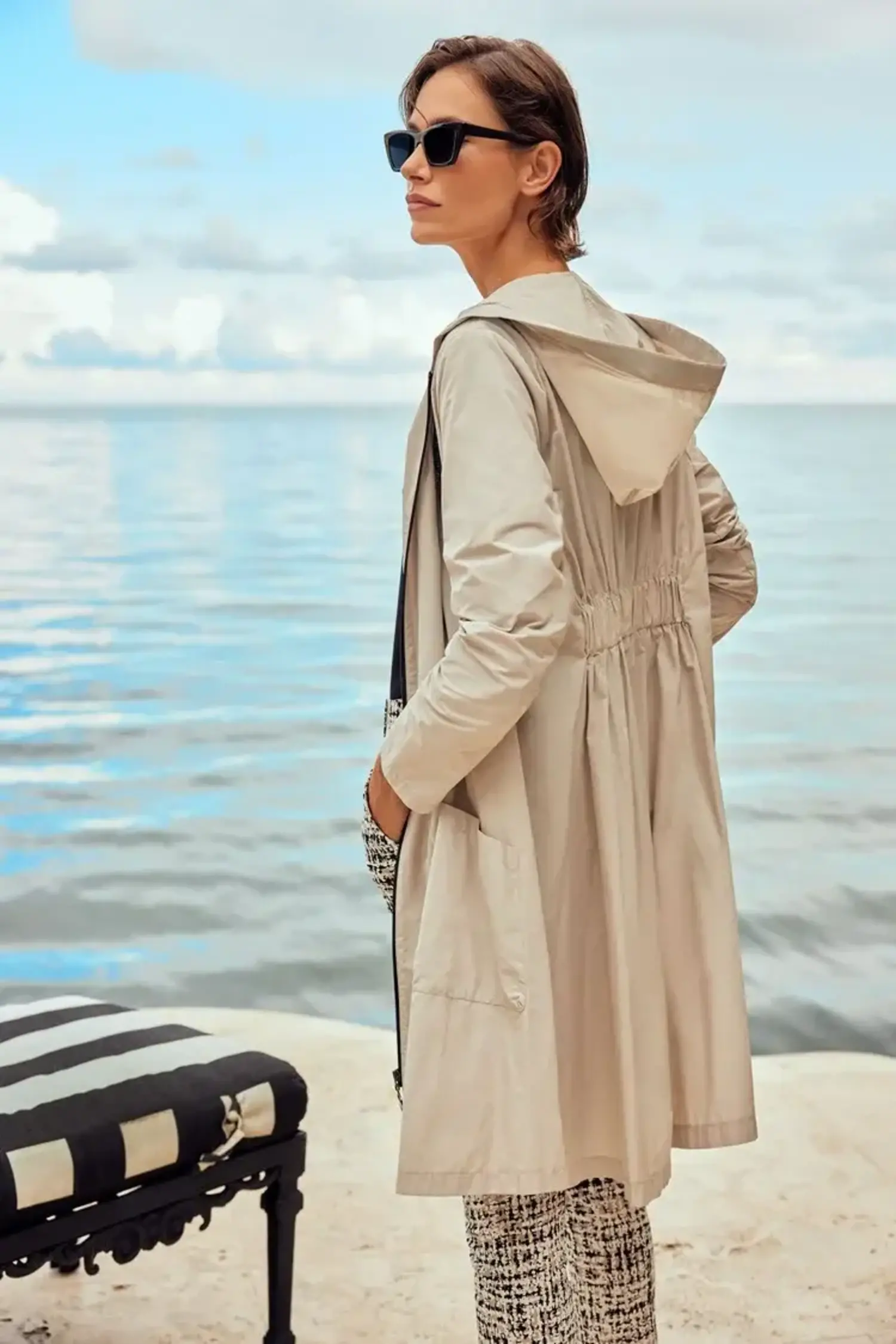 Trapeze coat top