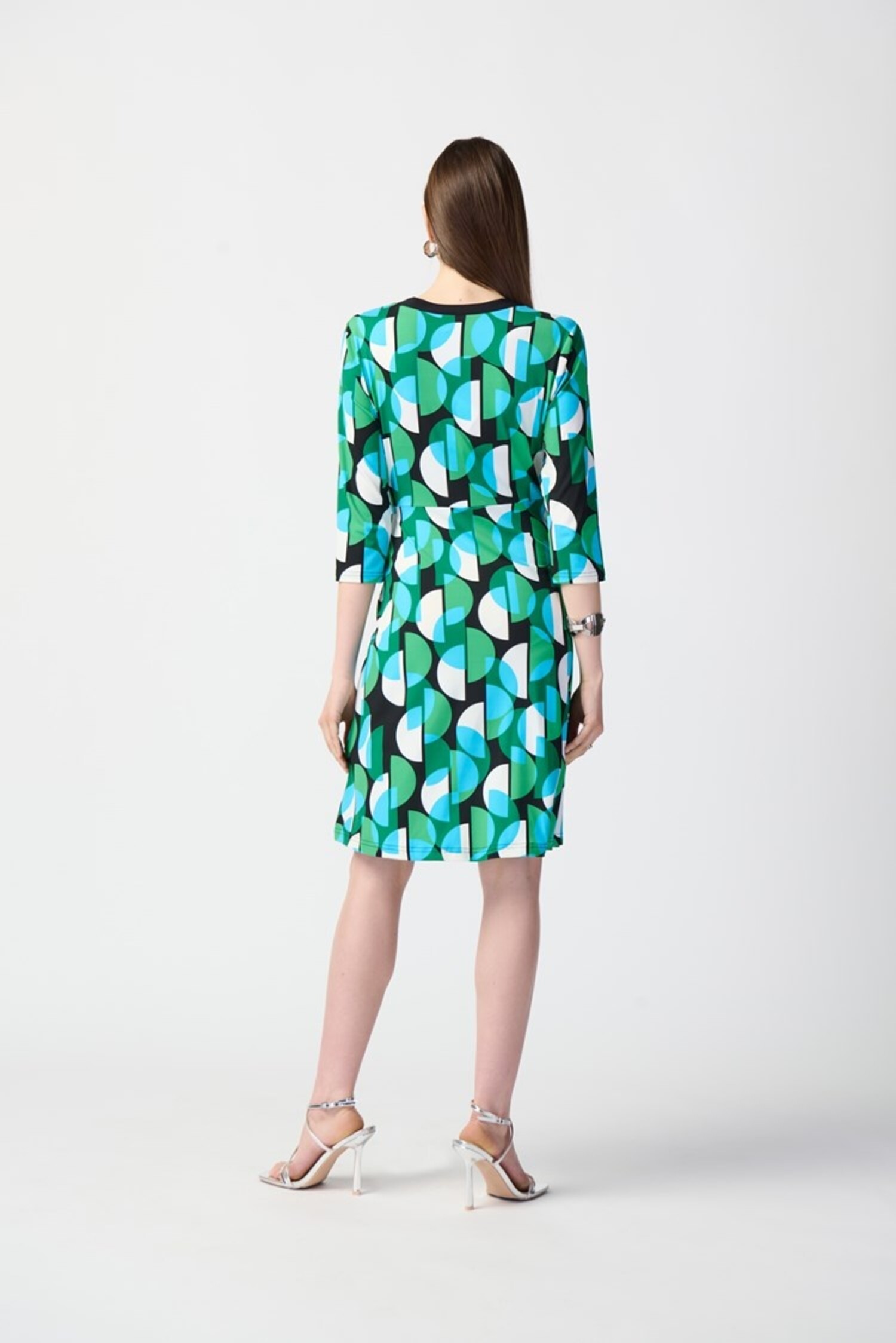 Geometric wrap dress sale