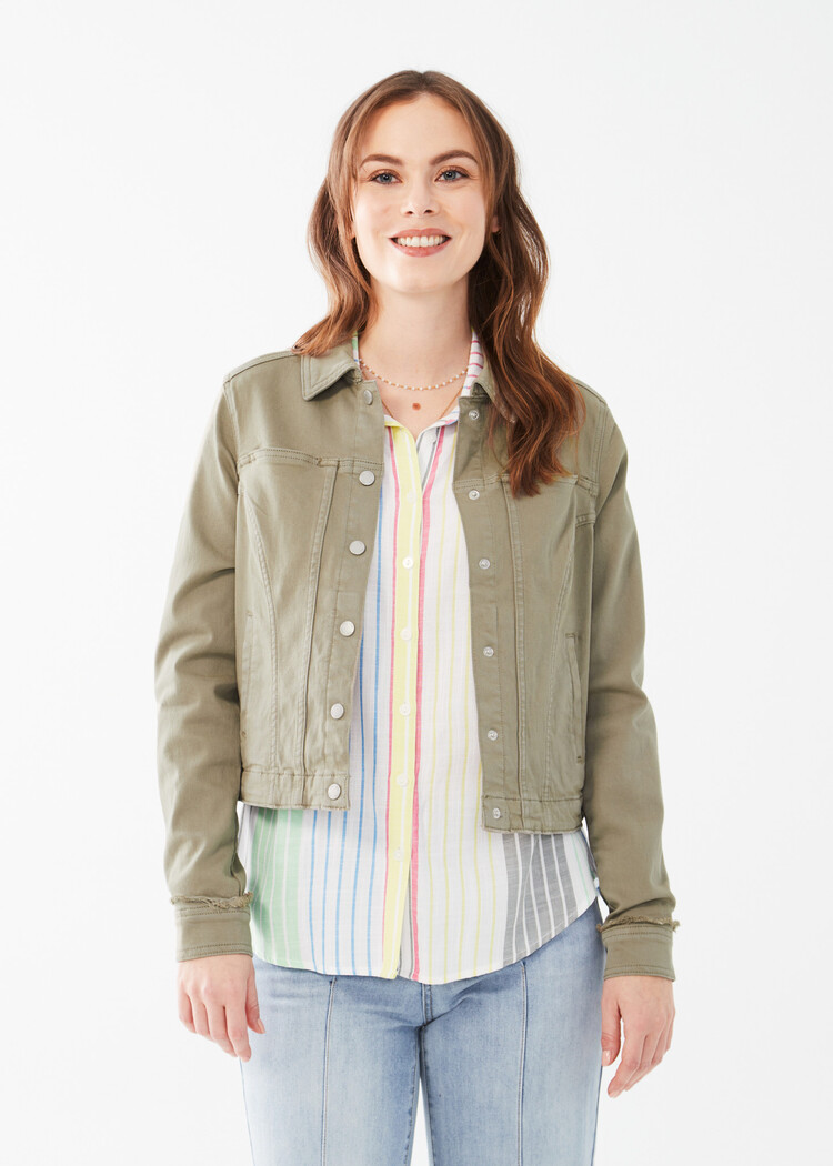 French Dressing Jeans FDJ 1449511 Crop Button Down Jacket