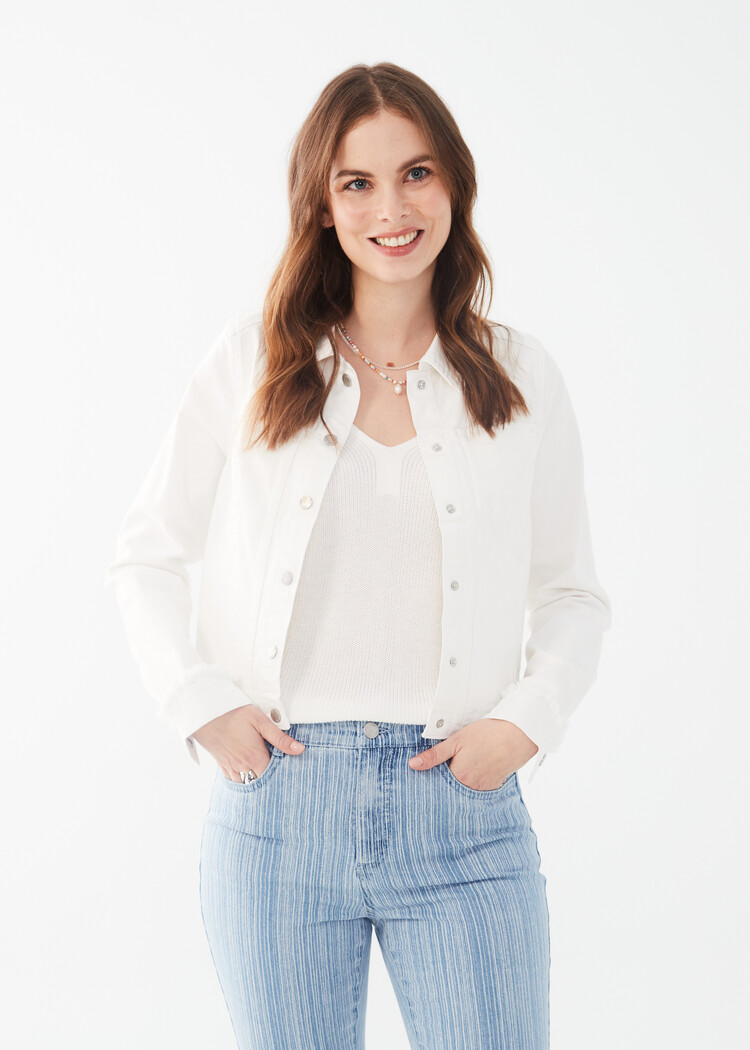French Dressing Jeans FDJ 1449511 Crop Button Down Jacket