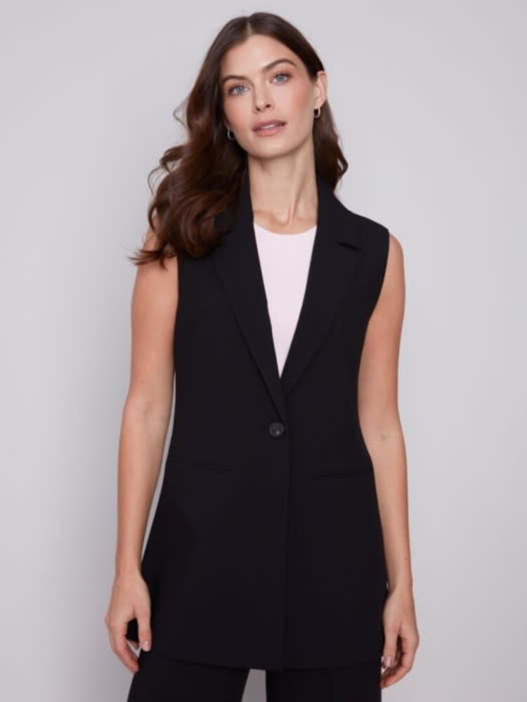 Charlie B Charlie B C6308 Sleeveless Blazer Vest