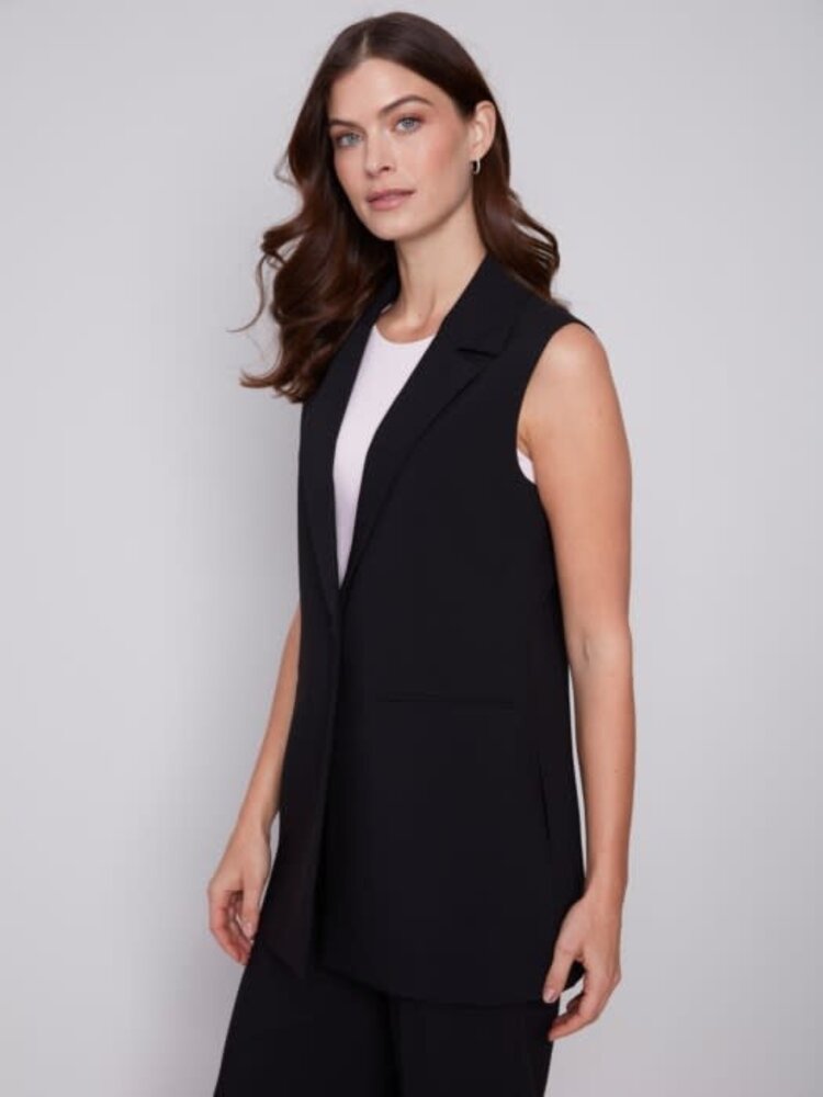 Charlie B Charlie B C6308 Sleeveless Blazer Vest