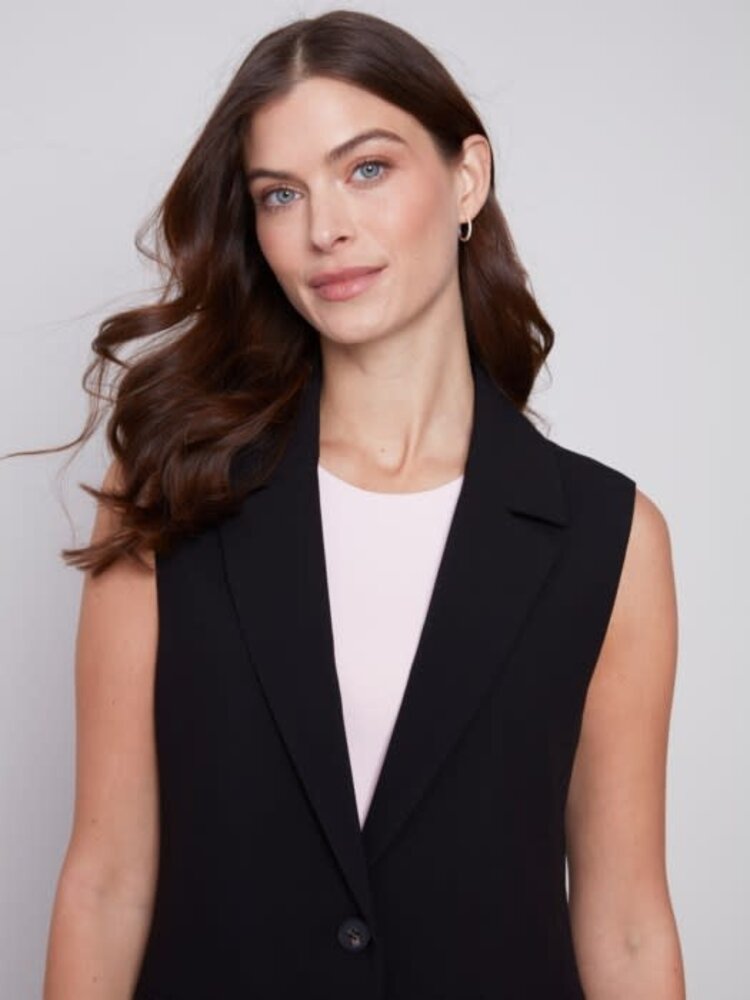 Charlie B Charlie B C6308 Sleeveless Blazer Vest