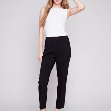 Charlie B Charlie B C5495 Solid Cropped Pants with Welt Pockets