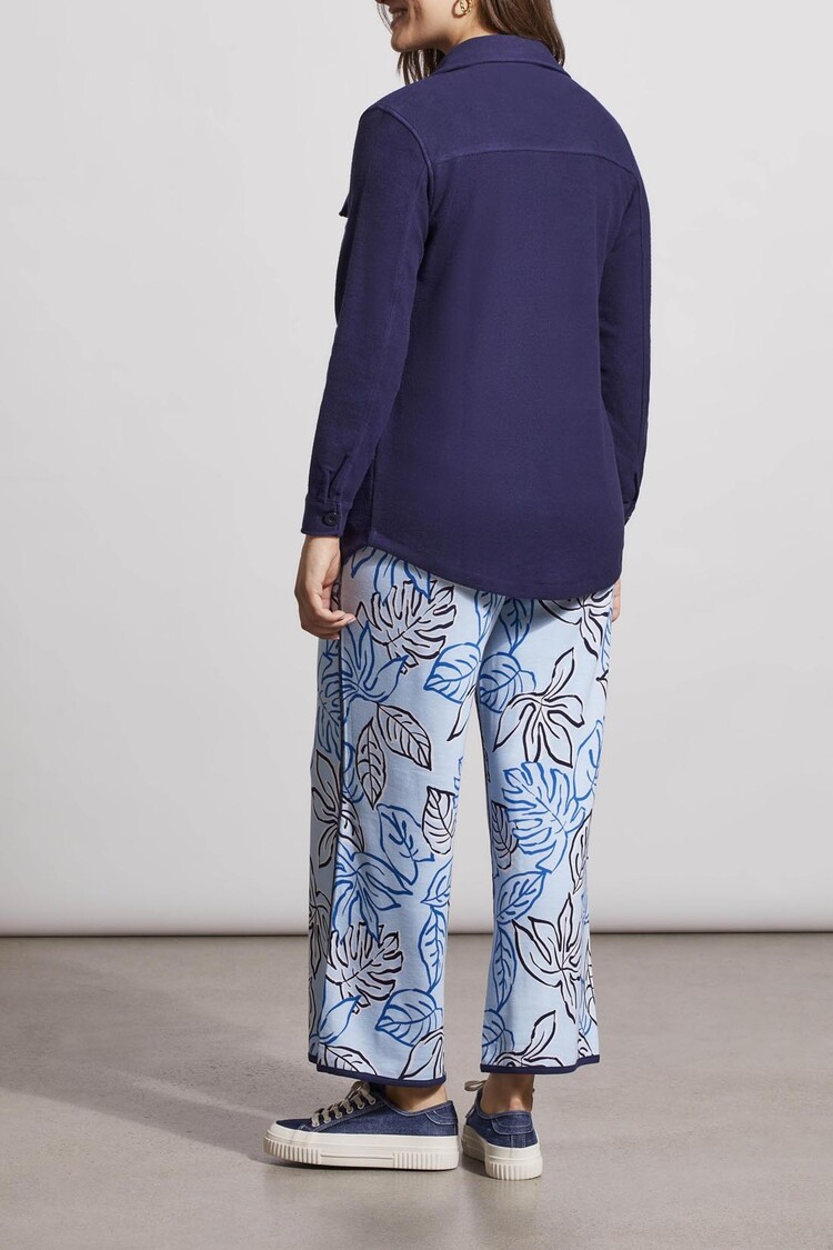 Tribal Tribal 5356O Mixed Media Long Sleeve Shacket