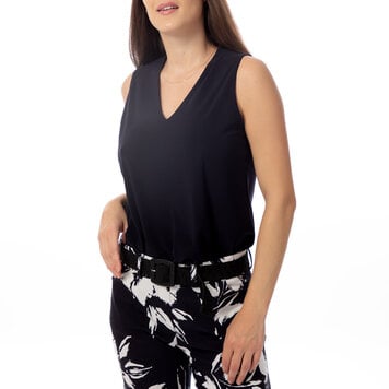 Bali Bali 8326 V Neck Sleeveless Knit Top