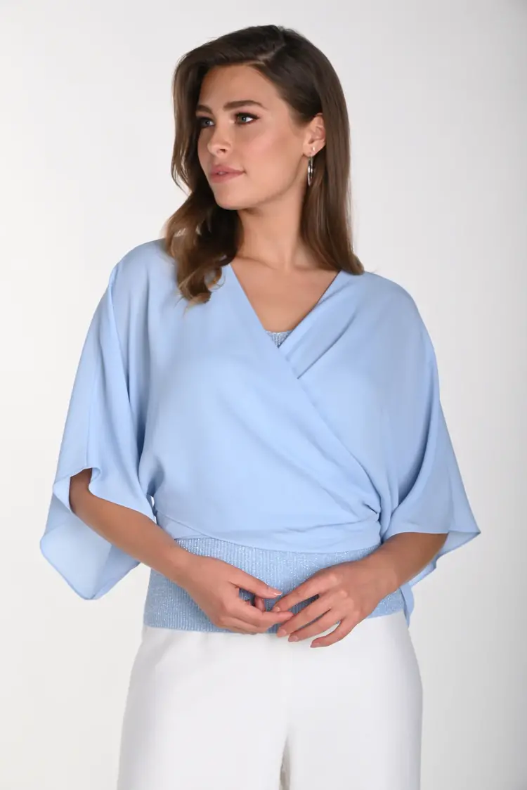 Frank Lyman Frank Lyman Woven 3/4 Wide Sleeve Wear It 3 Ways  Bolero 241252