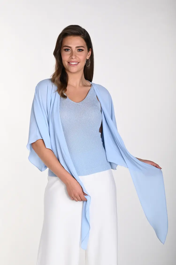 Frank Lyman Frank Lyman Woven 3/4 Wide Sleeve Wear It 3 Ways  Bolero 241252