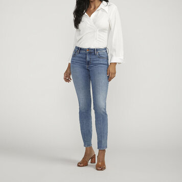 Jag Jag J2977INF359 Forever Stretch Straight Leg Mid Rise Jean 30'' Inseam