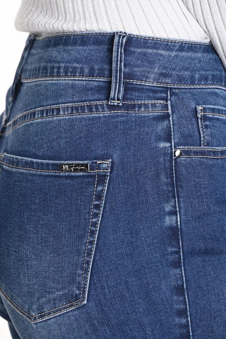 Frank Lyman Frank Lyman Woven Denim Button Up Pant W/ Embroidered Beading Detail 243459U