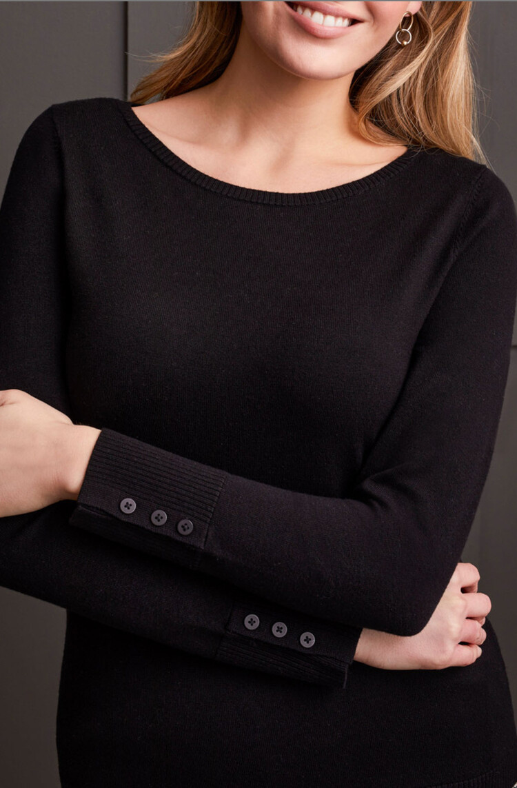 Tribal Tribal 1919O Long Sleeve Boat Neck Sweater