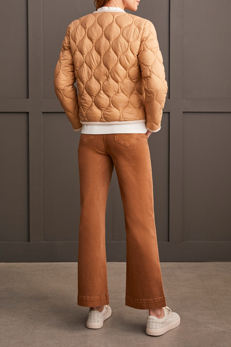 Tribal Tribal Long Sleeve Button Front Puffer Jacket W/ Front Pockets 1847O