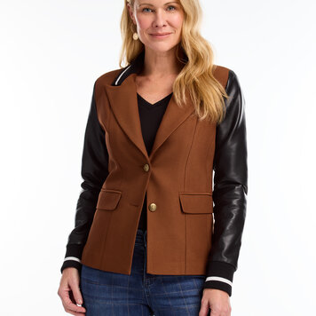 French Dressing Jeans French Dressing Mixed Media Blazer 1106073