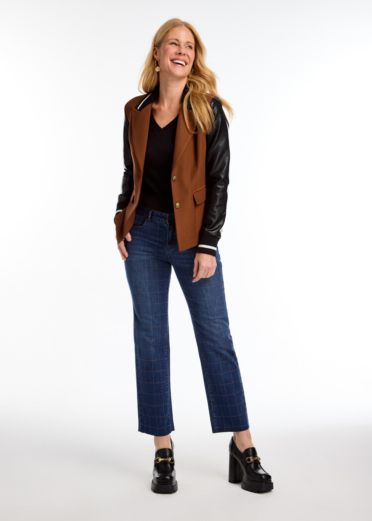 French Dressing Jeans French Dressing Mixed Media Blazer 1106073