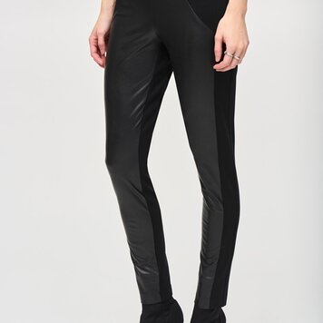 Joseph Ribkoff Joseph Ribkoff Heavy Knit Leatherette Leggings 243041