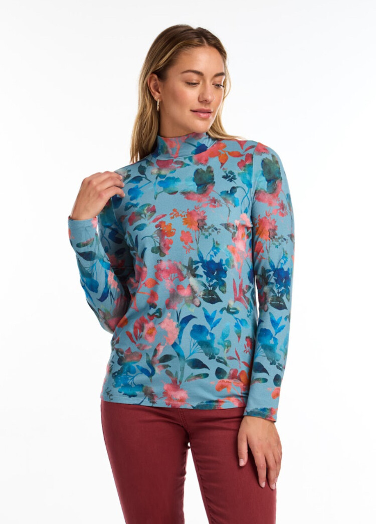 French Dressing Jeans FDJ 3311756 Long Sleeve Mock Neck Top