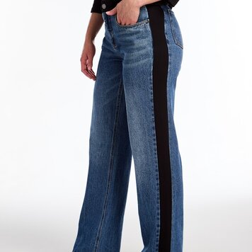 French Dressing Jeans French Dressing Olivia Mixed Media Wide Leg Jean 2267181F