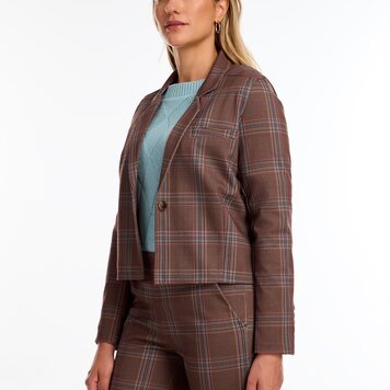 French Dressing Jeans French Dressing Printed Cropped Button Front Blazer 1110459
