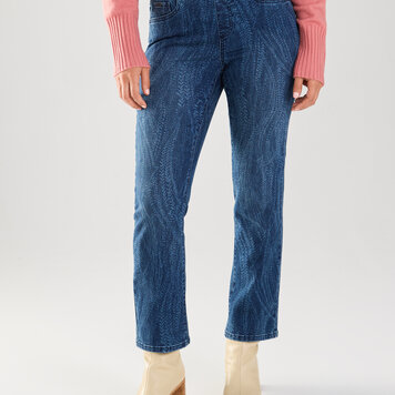 French Dressing Jeans French Dressing Printed Pull On Straight Ankle Jeans 2558669
