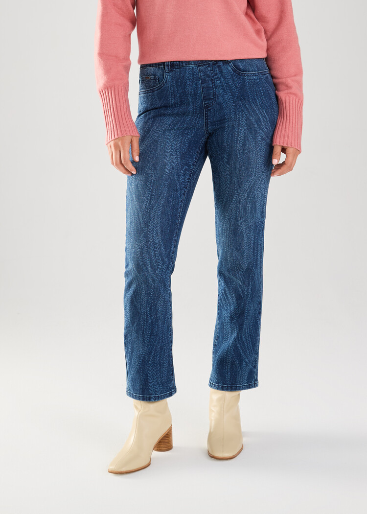 French Dressing Jeans French Dressing Printed Pull On Straight Ankle Jeans 2558669