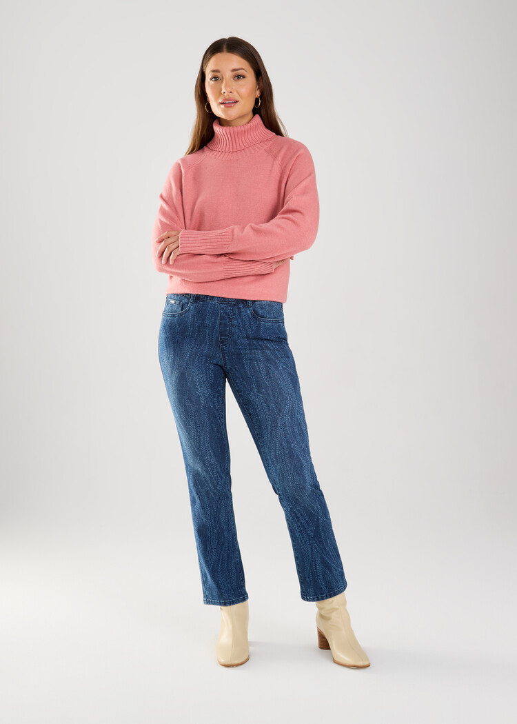 French Dressing Jeans French Dressing Printed Pull On Straight Ankle Jeans 2558669