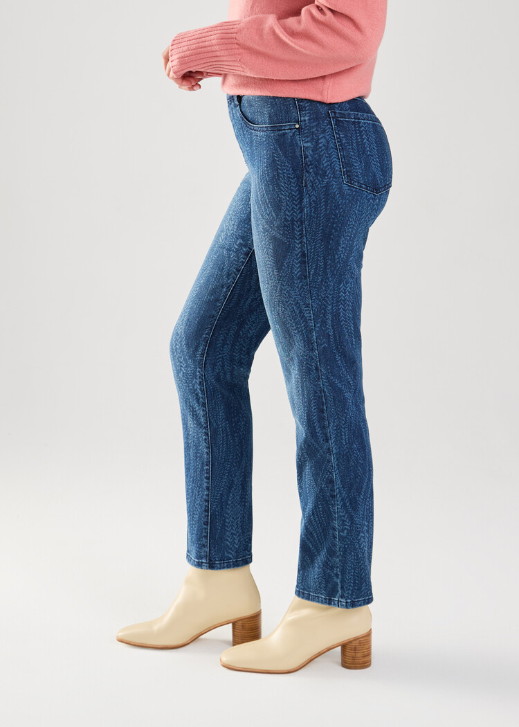 French Dressing Jeans French Dressing Printed Pull On Straight Ankle Jeans 2558669