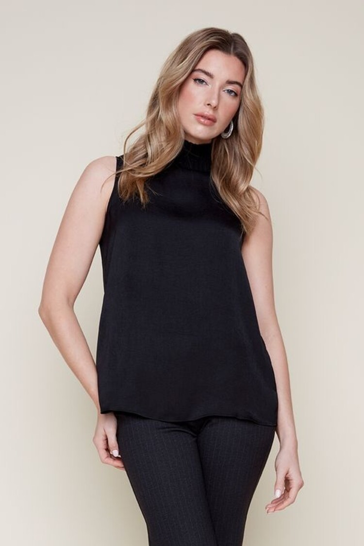 Renuar Renuar R5118 Mock Neck Sleeveless Top