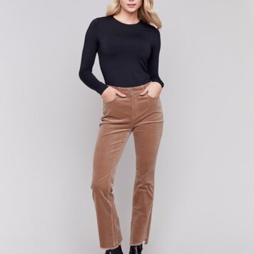 Charlie B Charlie B C5429RR  Asymmetrical Hem Bootcut Pant