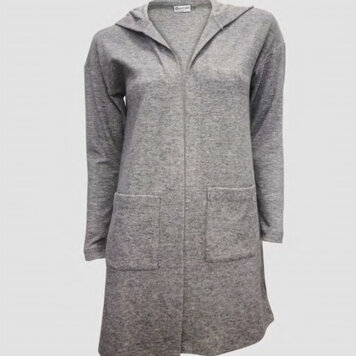 Point Zero Point Zero Hooded Long Cardigan W/ Pockets 8364503