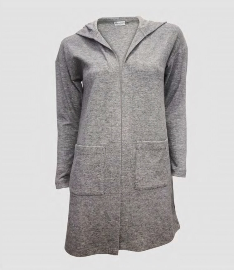 Point Zero Point Zero Hooded Long Cardigan W/ Pockets 8364503