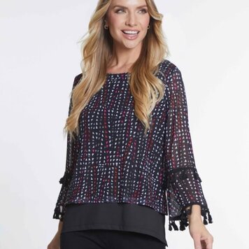 Multiples Multiples 3/4 flounce sleeve M34502TM