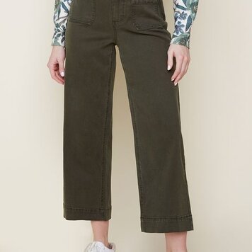 Renuar Renuar Wide Leg Crop Woven Pants R10071