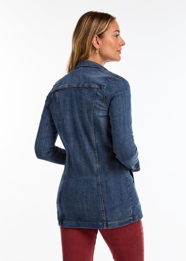 French Dressing Jeans FDJ 1825669 Long Button Down Denim Jacket