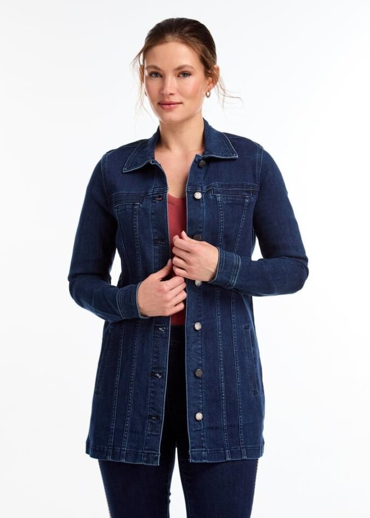French Dressing Jeans FDJ 1825669 Long Button Down Denim Jacket